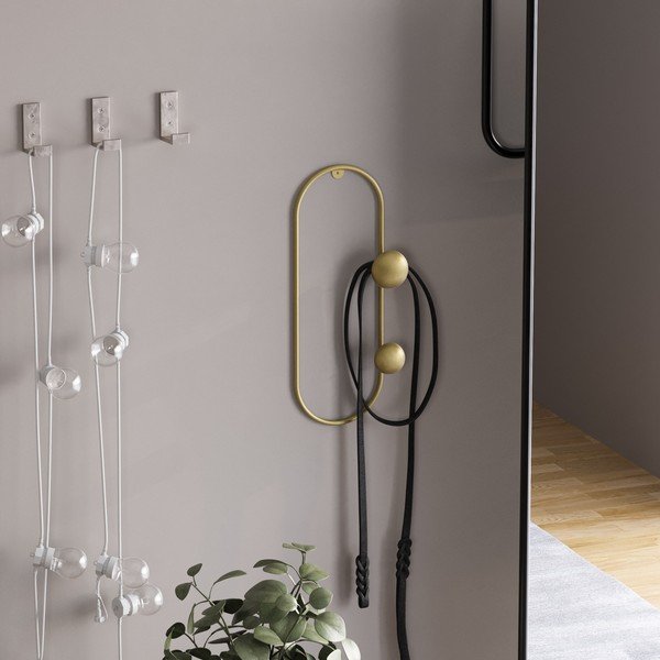 Метална стенна закачалка в златист цвят  Dama – Kalune Design-image-2