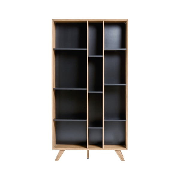 Шкаф за книги с черни детайли Tivoli, 98 x 184 cm - Marckeric