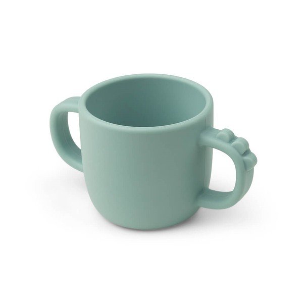 Синя силиконова бебешка чаша 0,17 л Croco - Done by Deer-image-3