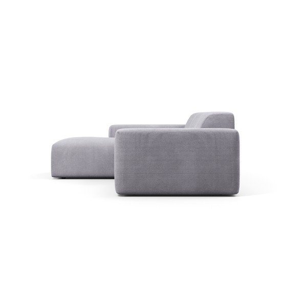 Светлосив ъглов диван от велур , 250 см, ляв ъгъл Karen - Marie Claire Home-image-4