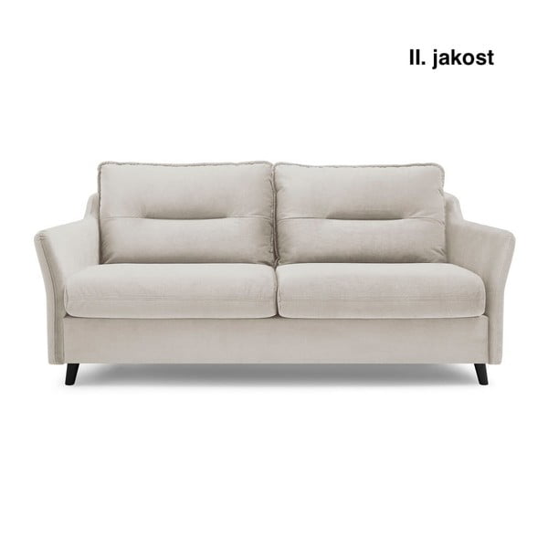 (II. качество) Разтегателен диван от кремаво и бяло кадифе Loft - Bobochic Paris