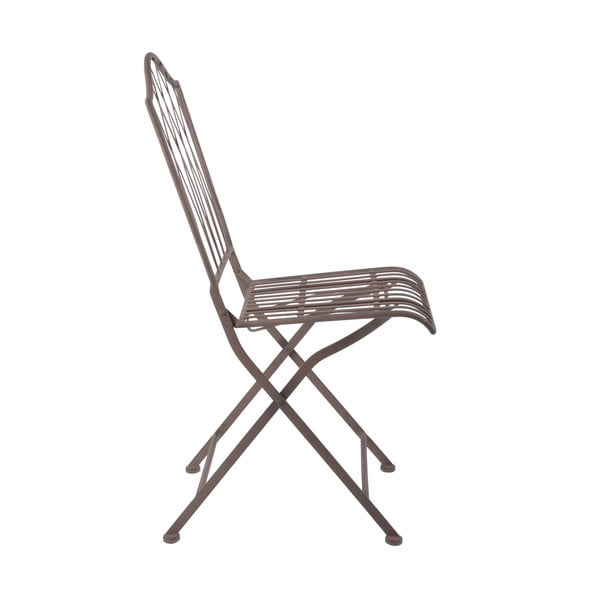 Кафяв метален сгъваем градински стол - Esschert Design-image-2