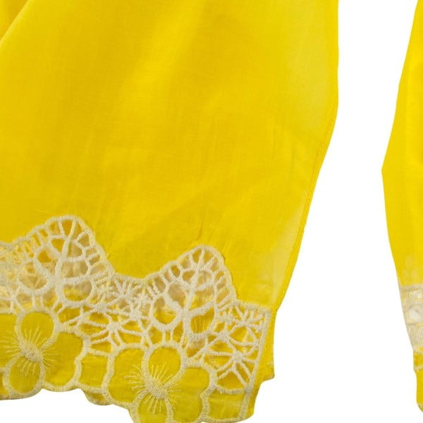 Šátek s příměsí hedvábí Shirin Sehan Florentine Lemon-image-2