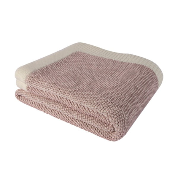 Розова памучна покривка за легло Clen, 130 x 170 cm - Homemania Decor