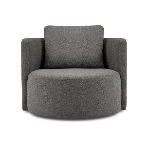 Тъмно сив въртящ се фотьойл Nael - Interieurs 86-image-2