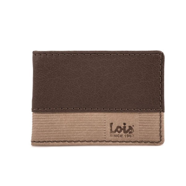 Kožená peněženka Lois Brown Block, 10x7 cm