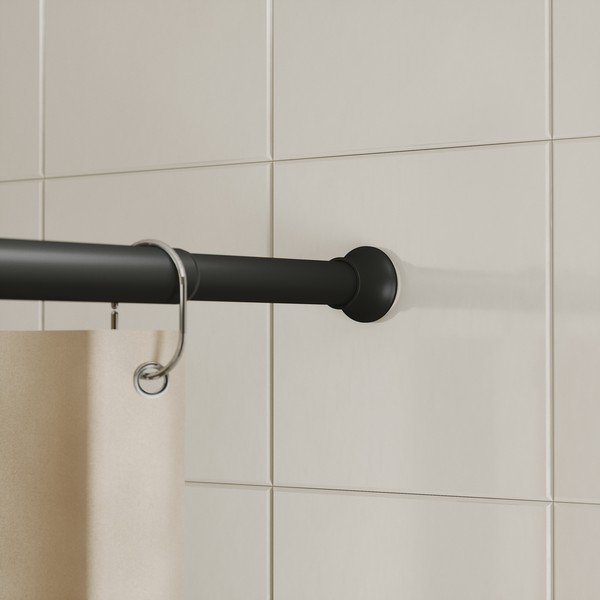 Матово черно прът за душ завеса 106 - 182 cm Chroma – Umbra-image-1