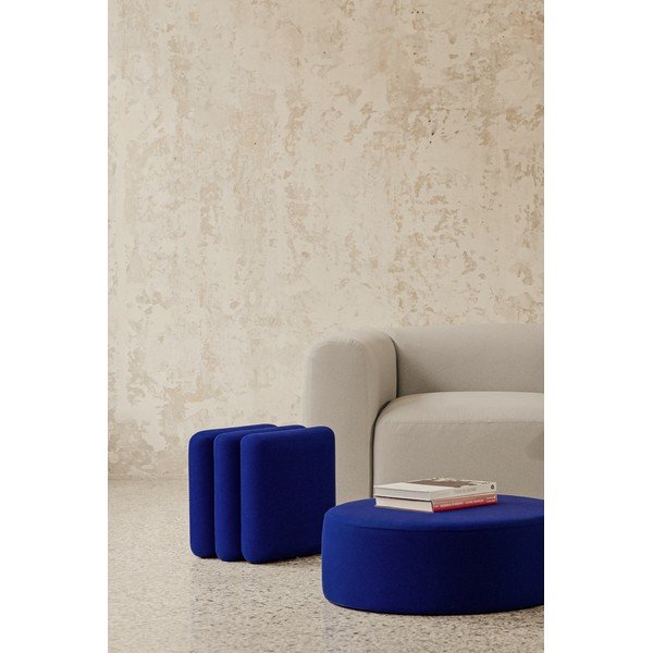 Синя вълнена табуретка Radd – noo.ma-image-2