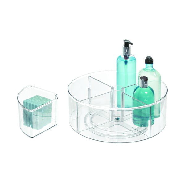 Кръгла прозрачна кутия за съхранение iDesign The Home Edit, ⌀ 29 cm - iDesign/The Home Edit-image-4