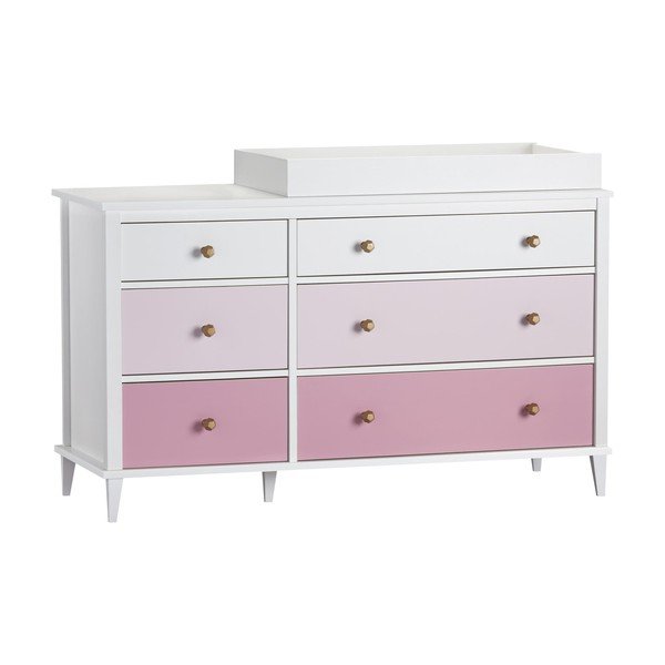 Розов детски скрин с маса за преповиване 136x90x49 cm Poppy – Støraa-image-4