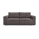 Кафяво-сив сгъваем диван от рипсено кадифе 245 cm Nihad – Bobochic Paris