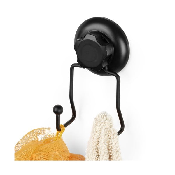 Черна самоподдържаща се кука за стена Двойна черна Bestlock - Compactor-image-1