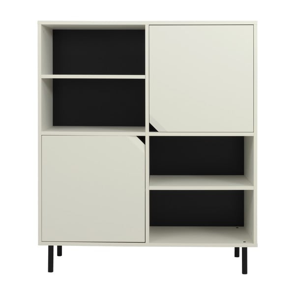 Бял шкаф за книги 118x137 cm Corner - Tenzo