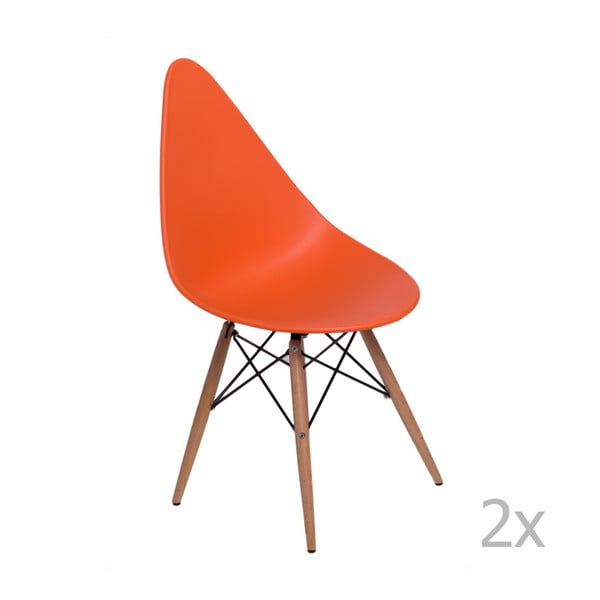 Sada 2 židlí D2 Rush DWS, oranžové