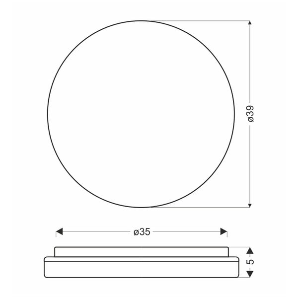 LED осветително тяло за таван в естествен цвят ø 39 cm Gandava - Candellux Lighting-image-2