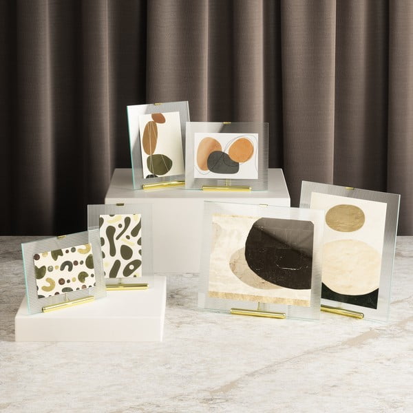 Стъклена стояща рамка  в златист цвят 19x23 cm Flute – Umbra-image-3