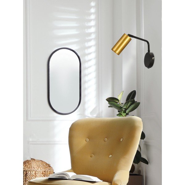 Метална стенна лампа в черно-златист цвят Tina - Candellux Lighting-image-1