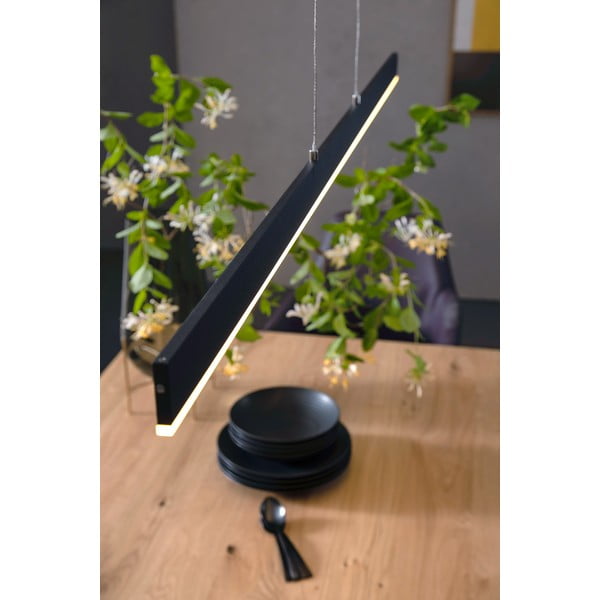 Черно LED затъмняващо се висящо осветително тяло Straight – Fischer & Honsel-image-2