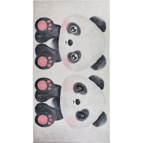 Черно-бял детски килим 160x230 cm Panda Friends – Vitaus