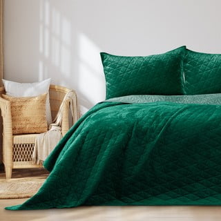Зелено капитонирано покривало за легло 220x240 cm Laila – AmeliaHome