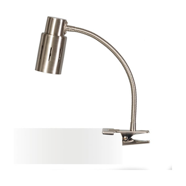 Stříbrná stolní lampa s klipem ETH Sava