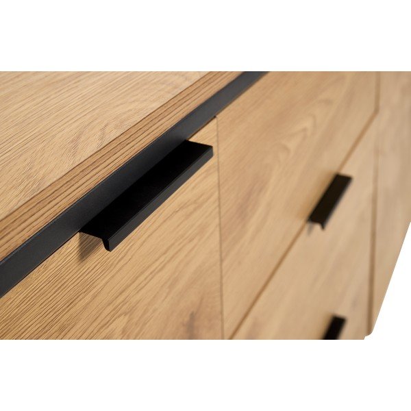 Скрин от декор от дъб  в естествен цвят 155x81x45 cm Cesura – Unique Furniture-image-3