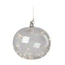 Сива висяща коледна светлинна украса ø 18 cm Lina – Markslöjd