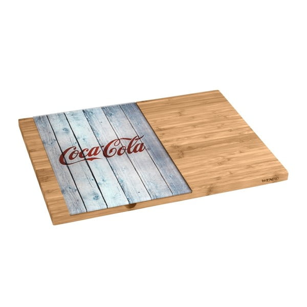Бамбукова дъска за рязане със стъклена част Coca-Cola World - Wenko