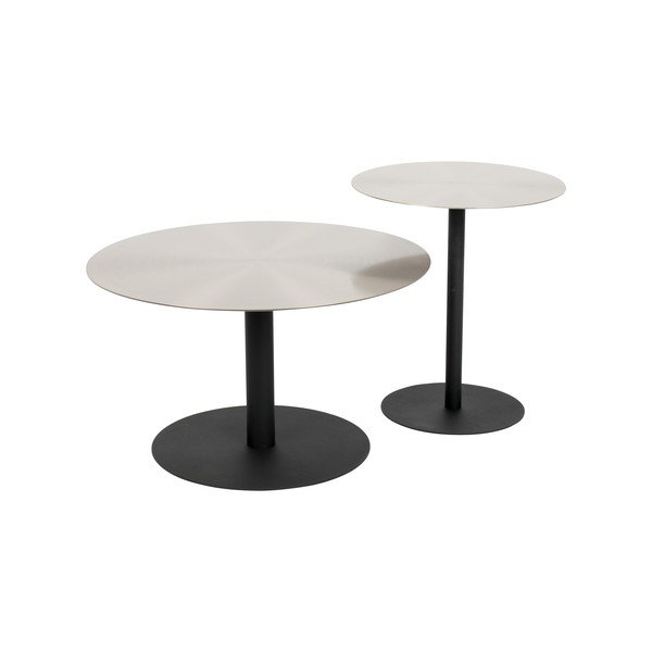 Метална кръгла масичка за кафе в черен и златист цвят ø 60 cm Snow – Zuiver-image-3