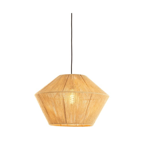 Светлозелено висящо осветително тяло с абажур от юта ø 40 cm Fugia – Light & Living-image-2