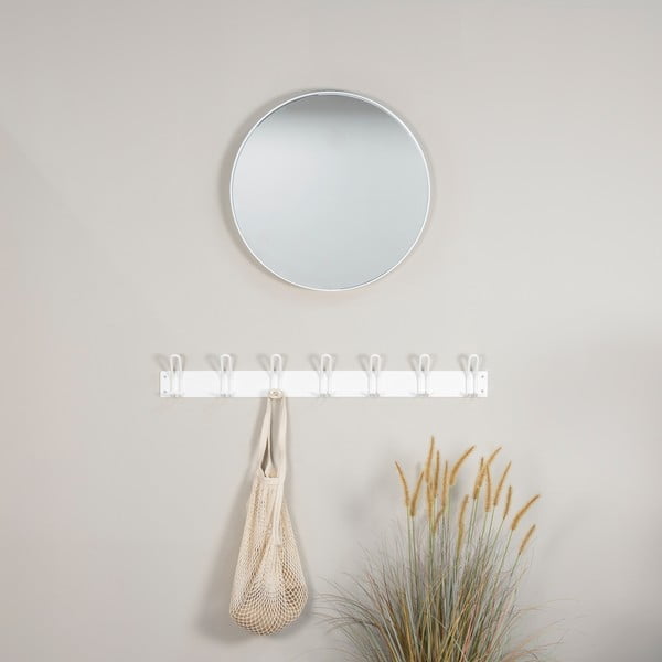 Бяла метална стенна закачалка 100 cm Miles – Spinder Design-image-1