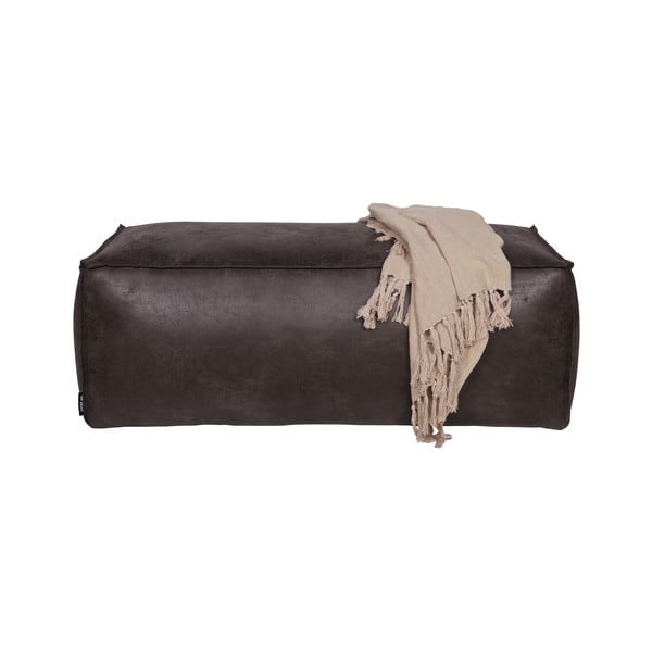 Черна табуретка  от изкуствена кожа Rodeo – WOOOD-image-1