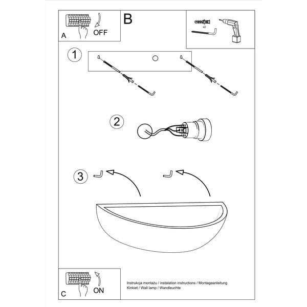 Керамична стенна лампа Arto - Sollux-image-4