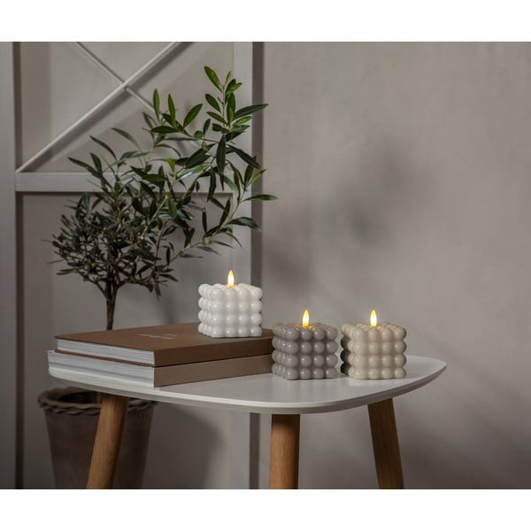 Бяла восъчна LED свещ Точка, височина 9,5 см Flamme - Star Trading-image-4