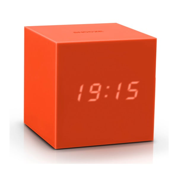 Оранжев LED будилник Gravity Cube - Gingko