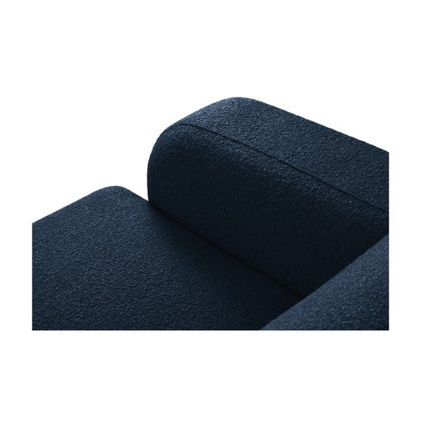 Тъмносин ъглов диван от плат букле (десен ъгъл) Molino - Micadoni Home-image-4