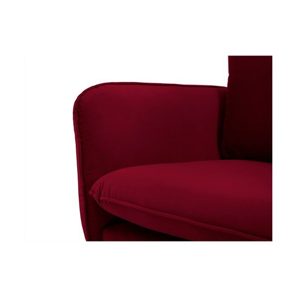 Червен диван с кадифено покритие , 160 cm Florence - Cosmopolitan Design-image-4