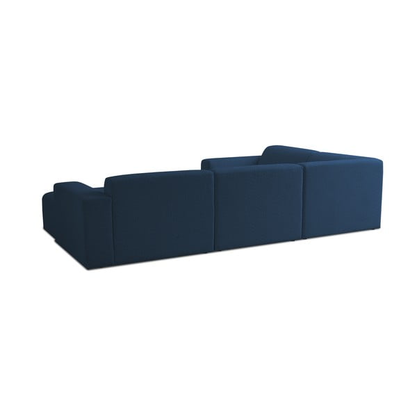 Тъмносин ъглов диван от букле ("U" форма) Roxy – Scandic-image-2