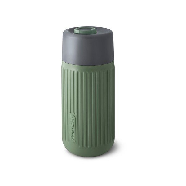 Зелена стъклена чаша за път 340 ml – Black + Blum