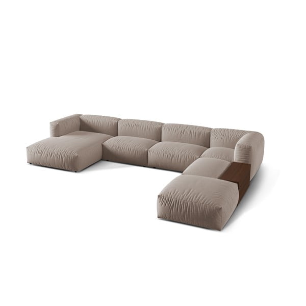 Бежов модулен ъглов диван (десен ъгъл/U форма) Martina – Micadoni Home-image-2