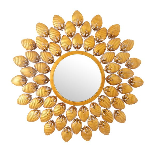 Zlaté zrcadlo Ixia Oro Metal Cristal, 68 x 68 cm