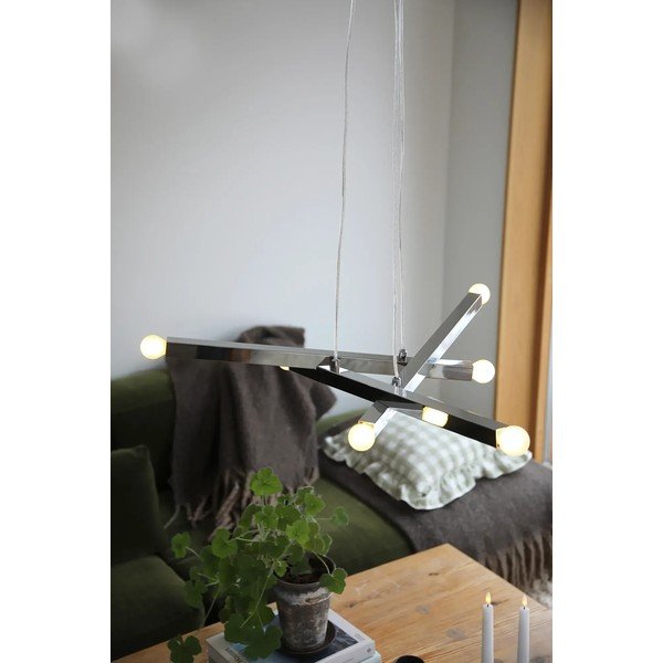 Метално висящо осветително тяло в сребрист цвят Stack – Markslöjd-image-1