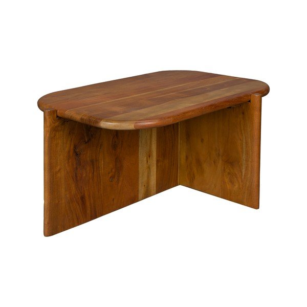 Масичка за кафе от масивна акация в естествен цвят 50x75 cm Feller – Dutchbone-image-2