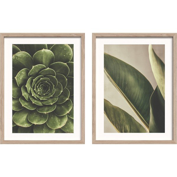 Печатни картини в комплект 2 бр. с включена рамка 30x40 cm Beauty Green – Styler