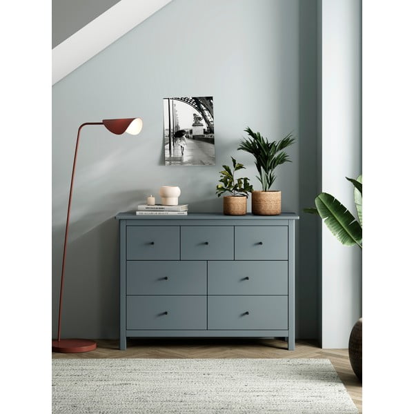 Скрин сиво-зелен от масивен бор 110x80x40 cm Misti – Marckeric-image-1