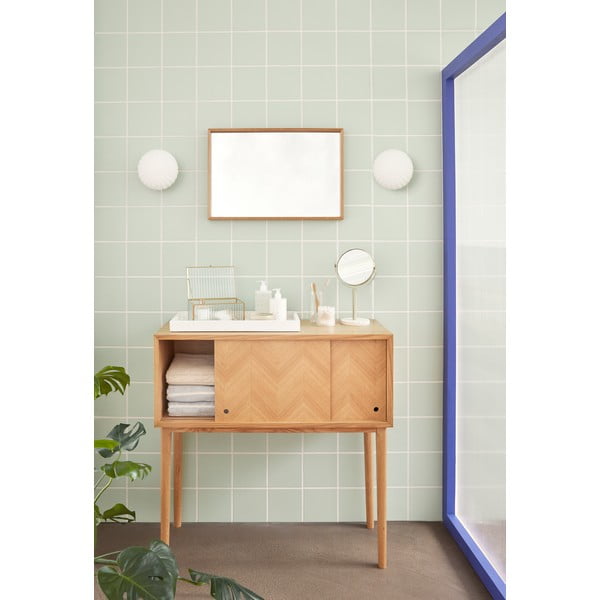 Бяла стенна лампа Kumu – Hübsch-image-1