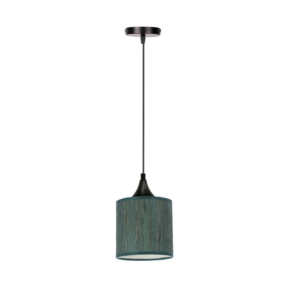 Тъмнозелена висяща лампа с текстилен абажур ø 15 cm Patti - Candellux Lighting