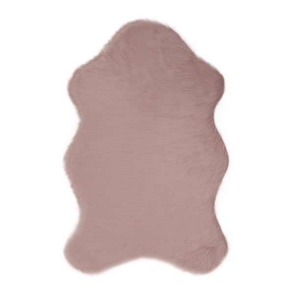 Розов килим от изкуствена кожа Pelus Powder, 60 x 90 cm - Unknown
