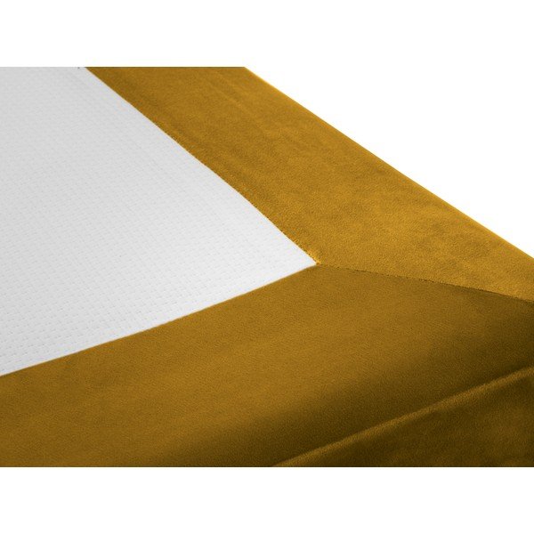 Единично легло от кадифе в горчично жълто, 90 x 200 cm Lia - Milo Casa-image-4