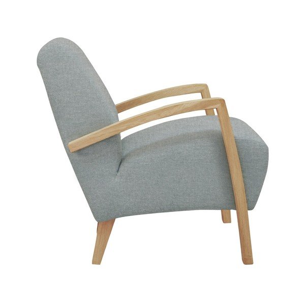 Světle šedé křeslo se světlou konstrukcí Windsor & Co. Luna-image-1